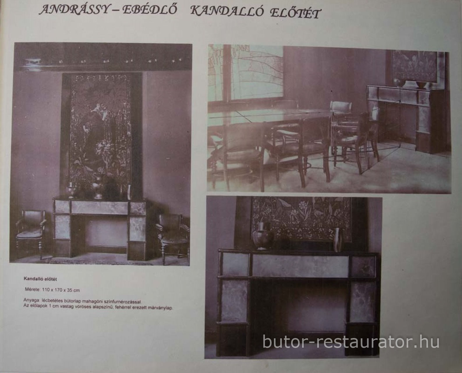 Andrássy Ebédlő, Rippl-Rónai Múzeum, Rekonstruálás, Tiszadob
